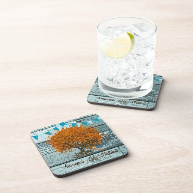 Dessous-de-verre Bunting Country Chic Inséparables assis dans un ar (Côté Droit)