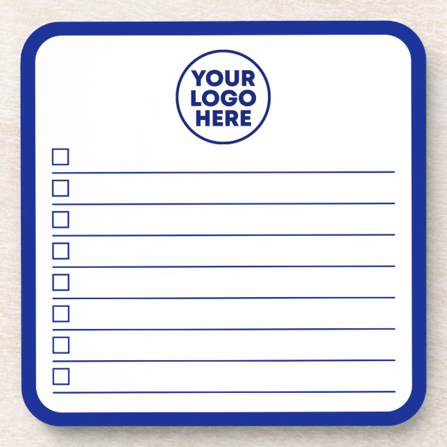Dessous-de-verre Business Logo Navy Blue To Do List Dry Erase (Devant)