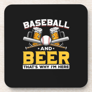 Dessous-de-verre Buveur de bière Baseball Bière Humour Anniversaire