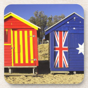 Dessous-de-verre Cabanons de bain, plage de Middle Brighton, Port 2