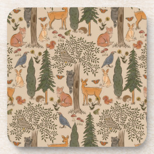 Dessous-de-verre Cabincore Animaux forestiers