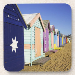 Dessous-de-verre Cabines de Bain, Plage de Middle Brighton, Port