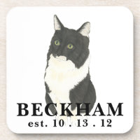 Câble de boisson de chat noir et blanc personnalis