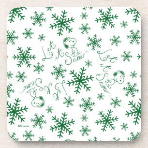 Dessous-de-verre cacahuètes Christmas Snoopy Let It Snow Motif