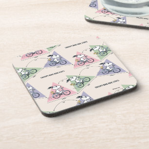 Dessous-de-verre cacahuètes Snoopy Bike Ride Stats