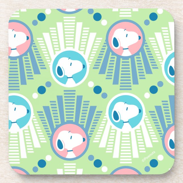 Dessous-de-verre cacahuètes | Snoopy Mint Green Deco Dreams Motif (Devant)
