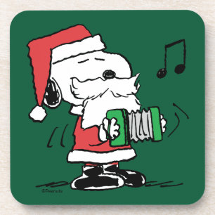 Dessous-de-verre cacahuètes Snoopy Santa Claus Accordian