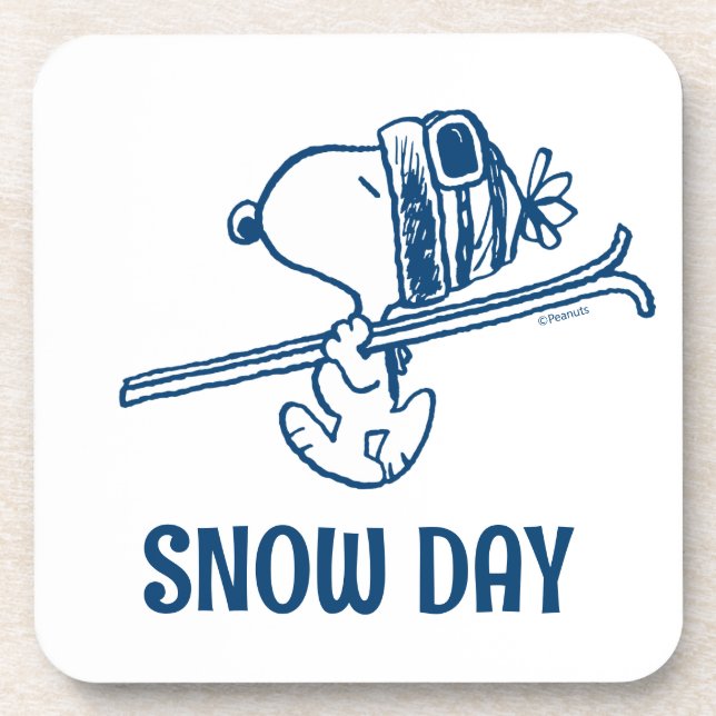 Dessous-de-verre cacahuètes | Snoopy Ski Trip (Devant)