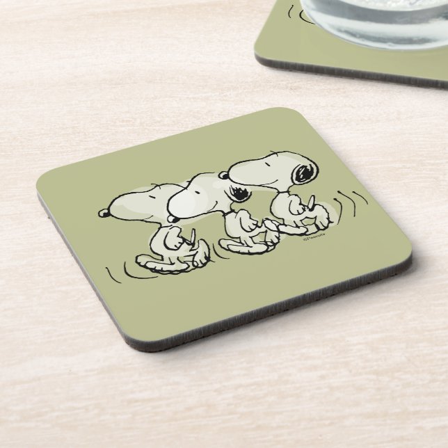Dessous-de-verre cacahuètes | Snoopy Walking Tall (Côté gauche)
