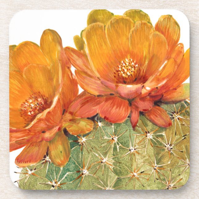 Dessous-de-verre Cactus Orange Blossoms (Devant)