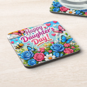 DESSOUS-DE-VERRE CADEAU D'AMOUR MODERNE ET COLORÉ POUR FILLE