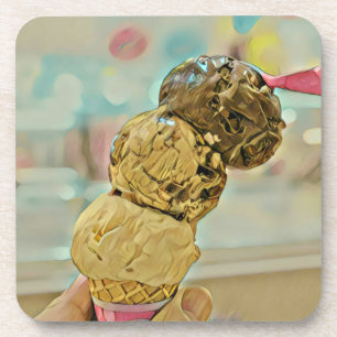 Dessous-de-verre Cadeau d'anniversaire de crème glacée
