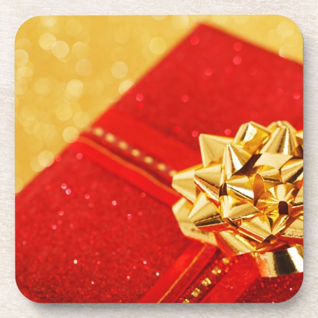 Dessous-de-verre Cadeau de Noël rouge (Devant)