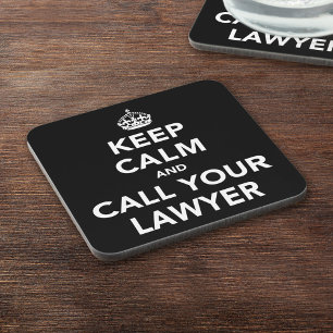 Dessous-de-verre Cadeau drôle pour avocat - Gardez votre calme, app