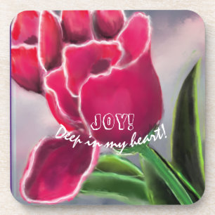 Dessous-de-verre Cadeau Floral Design, Personnaliser la typographie