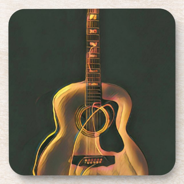 Dessous-de-verre cadeau guitariste cool (Devant)