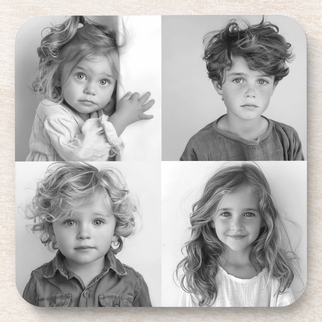 Dessous-de-verre Cadeau photo de petits-enfants ou d'enfants (Devant)