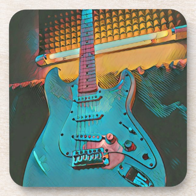 Dessous-de-verre Cadeau pour mari guitariste (Devant)