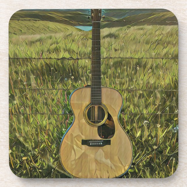 Dessous-de-verre Cadeau pour petit ami guitariste (Devant)