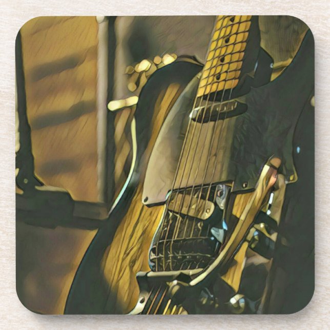 Dessous-de-verre Cadeau pour petit ami guitariste (Devant)