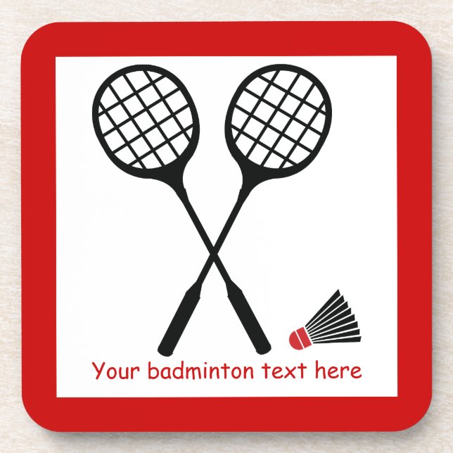 Dessous-de-verre Cadeaux de badminton, raquette et billetterie pers (Devant)