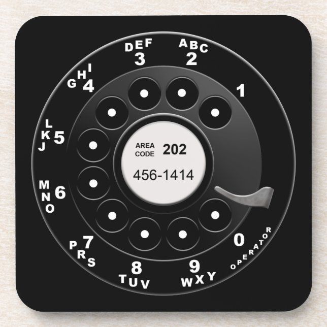 Dessous-de-verre Cadran rotatoire de téléphone (Devant)
