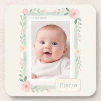 Cadre photo vide floral aquarelle pastel