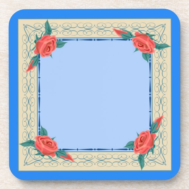 Dessous-de-verre Cadre rose (Devant)