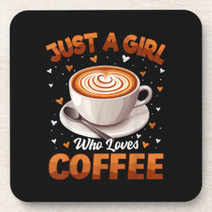 Dessous-de-verre Café Filles Femmes Juste Une Fille Qui Aime Café