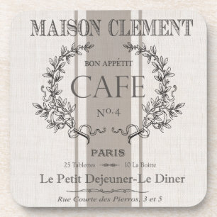 Dessous-de-verre café français vintage