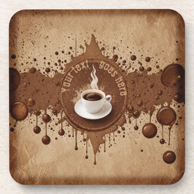 Dessous-de-verre Café personnalisé (Devant)