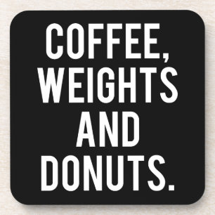 Dessous-de-verre Café, Poids et Donuts - Gymnase romantique