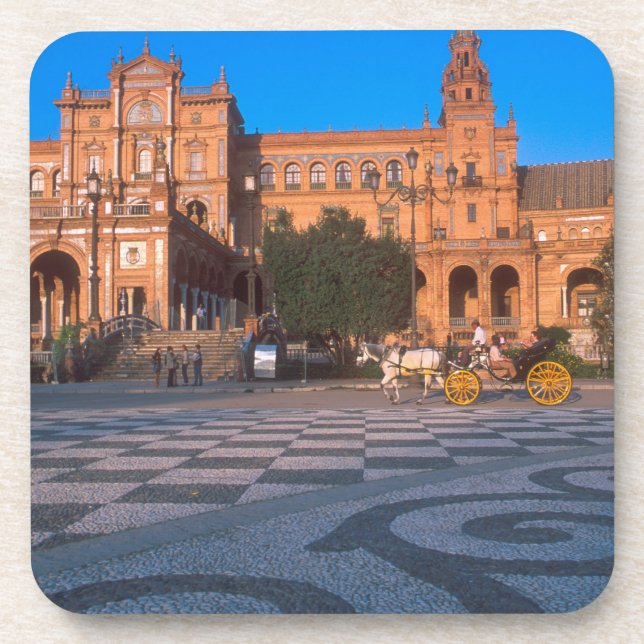 Dessous-de-verre Calèche dans la Plaza de Espana à (Devant)