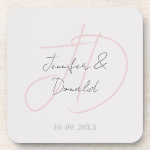 Dessous-de-verre Calligraphie monogramme de script classique tendan