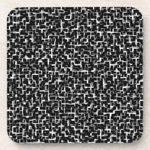 Dessous-de-verre Camion numérique noir blanc Motif jaune