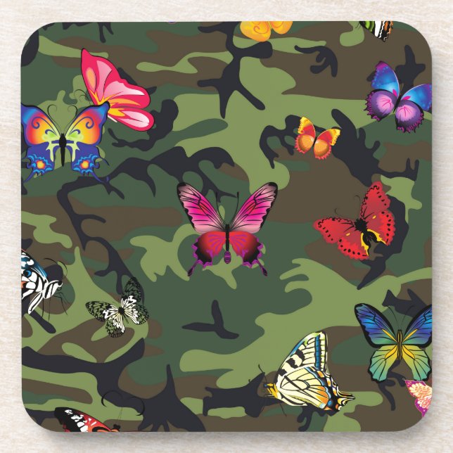 Dessous-de-verre camouflage papillon (Devant)