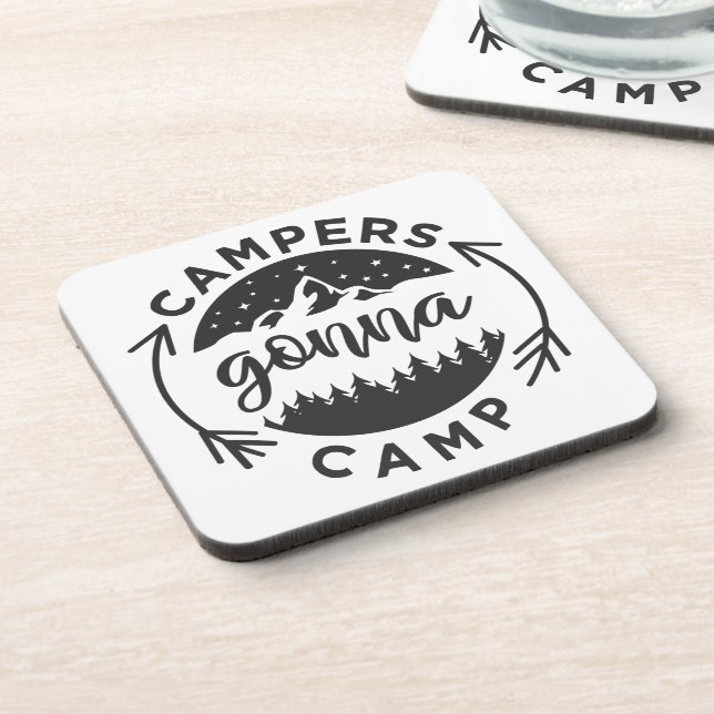 Dessous-de-verre Campers Gonna Camp sur un (Côté gauche)