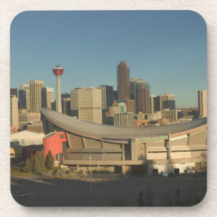 Dessous-de-verre Canada, Alberta, Calgary : Skyline de la ville dep