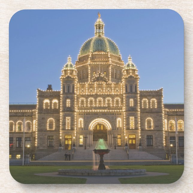 Dessous-de-verre Canada, BC, Victoria, bâtiment de la législature d (Devant)