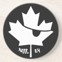 Dessous de verre canadien de grès en feuille d'éra