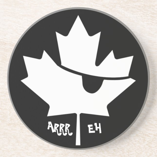 Dessous de verre canadien de grès en feuille d'éra (Devant)