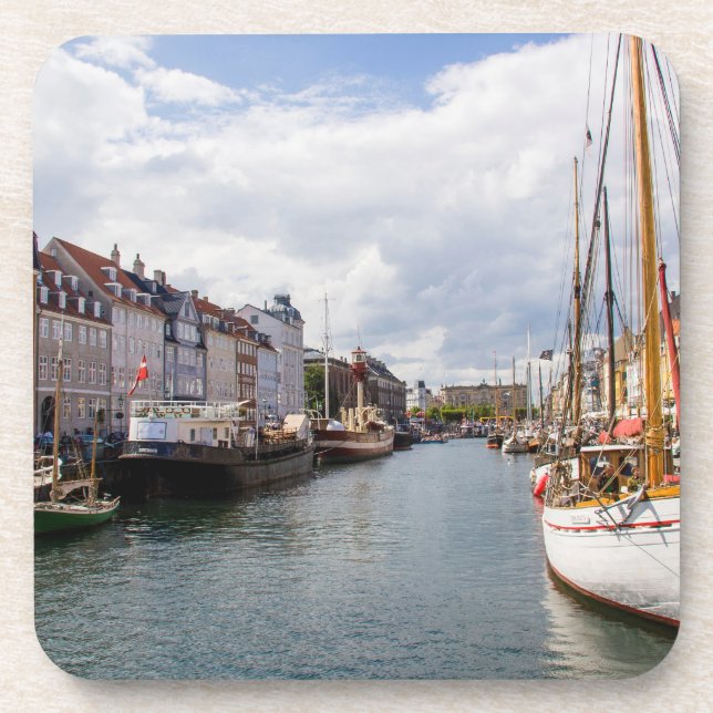 Dessous-de-verre Canal avec bateaux | Copenhague (Devant)