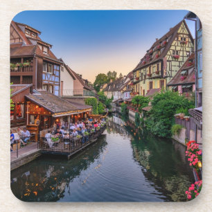 Dessous-de-verre Canal d'eau Fleur Alsace France