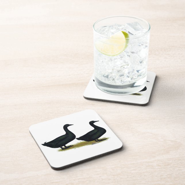 Dessous-de-verre Canards : Cayugas noirs (Côté Droit)