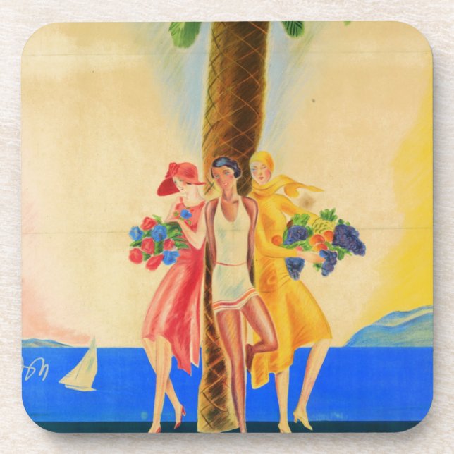 Dessous-de-verre Cannes vintage (Devant)