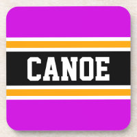 CANOE Fun Sport Retro Rose Yellow Black Stripes