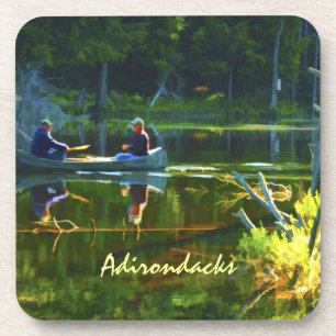 Dessous-de-verre Canoë-kayak dans l'Adirondacks