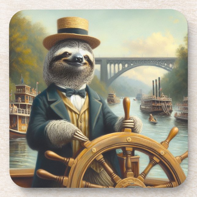 Dessous-de-verre Capitaine Sloth Riverboat (Devant)