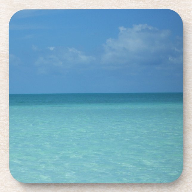 Dessous-de-verre Caraïbes Horizon Tropical Turquoise Bleu (Devant)