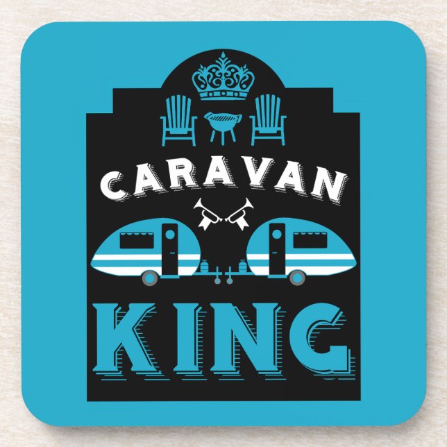Dessous-de-verre Caravan King Cadeaux Pour Campeurs (Devant)